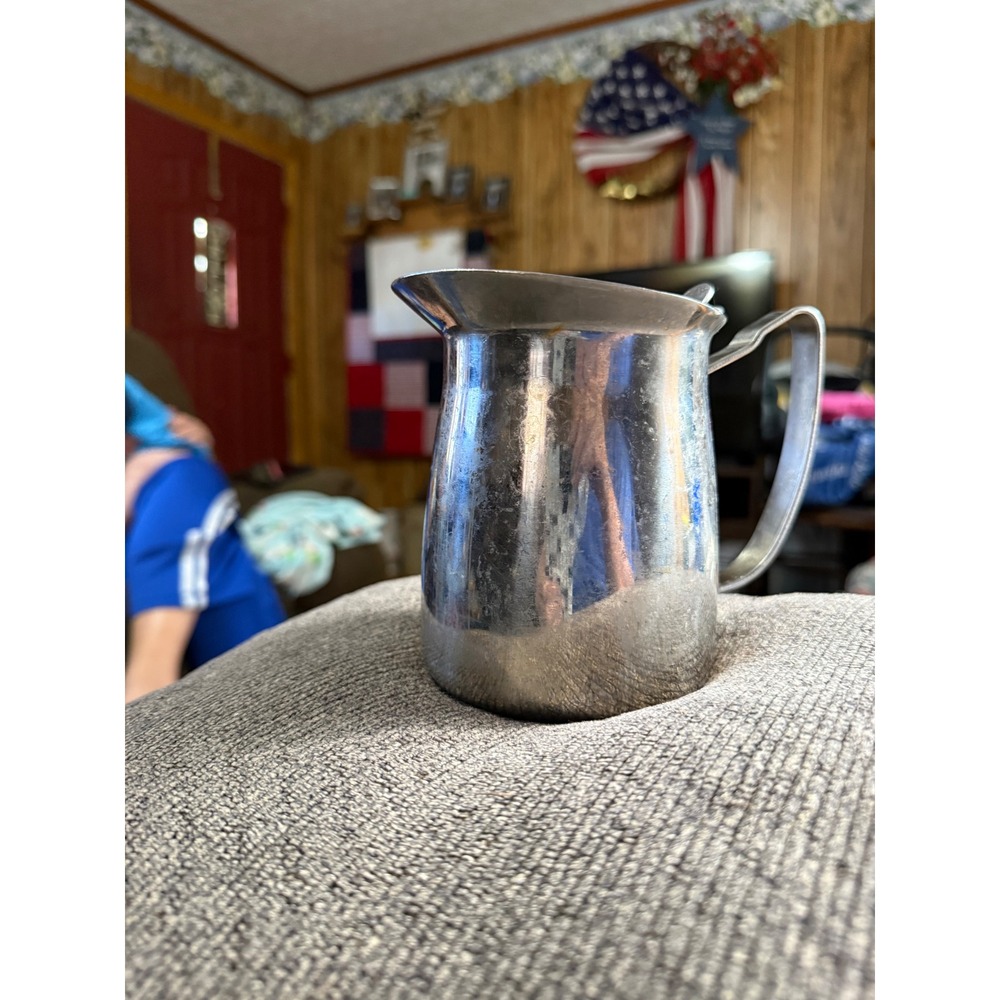Vintage USVA Bloomfield Ind Inc Stainless Steel Creamer Pitcher with Lid